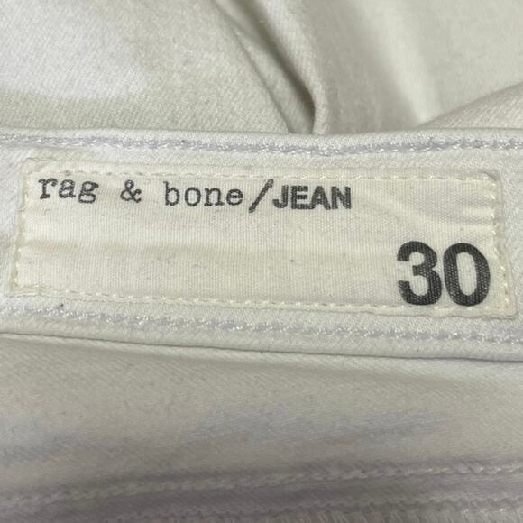 Rag & Bone Women's White Mid Rise Capri Cropped Skinny Denim Jeans Size 30 - Picture 4 of 7